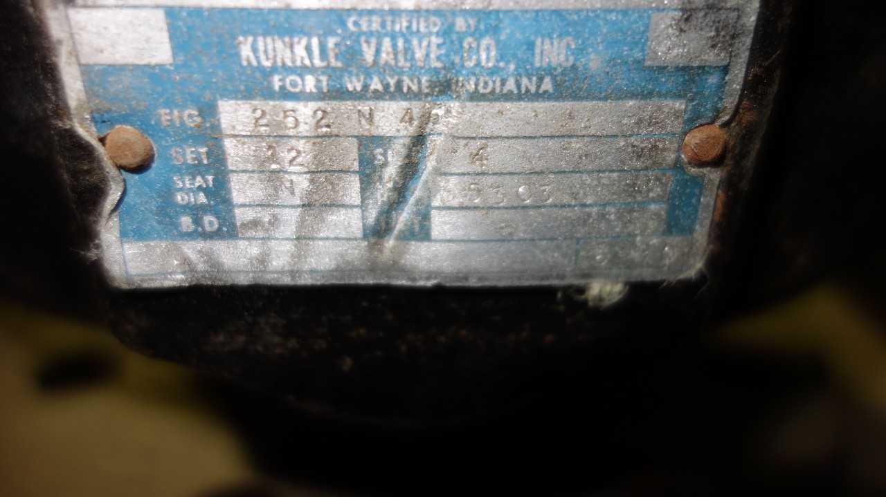 NEW KUNKLE 252N4 4IN 12PSI STEEL RELIEF VALVE - RELIEF VALVE