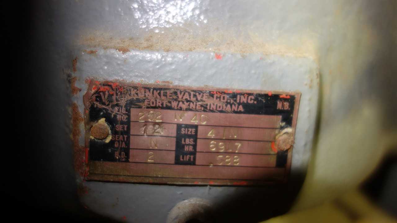 NEW KUNKLE 252N4 4IN 20PSI STEEL RELIEF VALVE - RELIEF VALVE