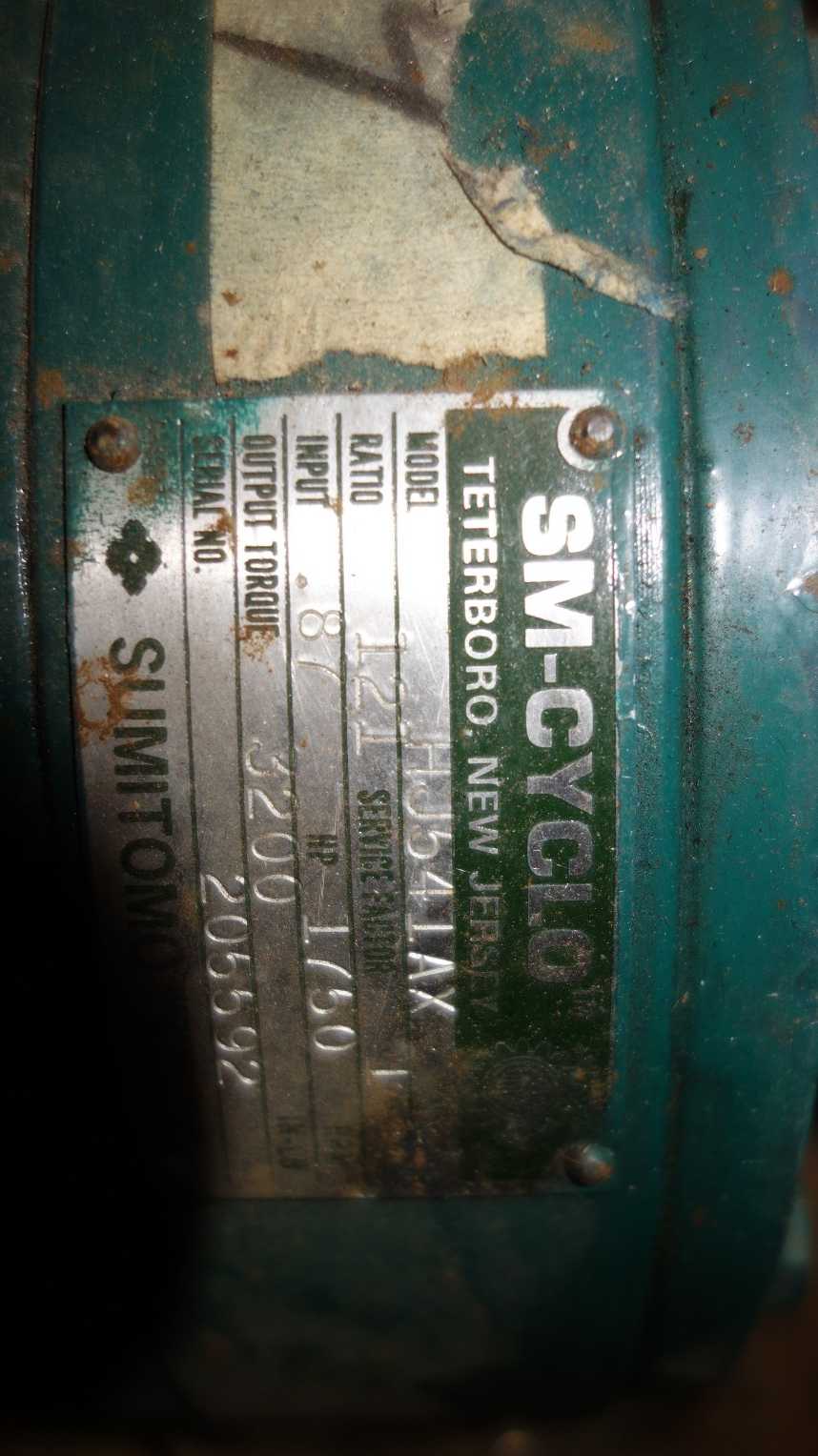 SUMITOMO SM-CYCLO HJ541AX HELICAL GEAR REDUCER 121:1 - GEAR REDUCERS