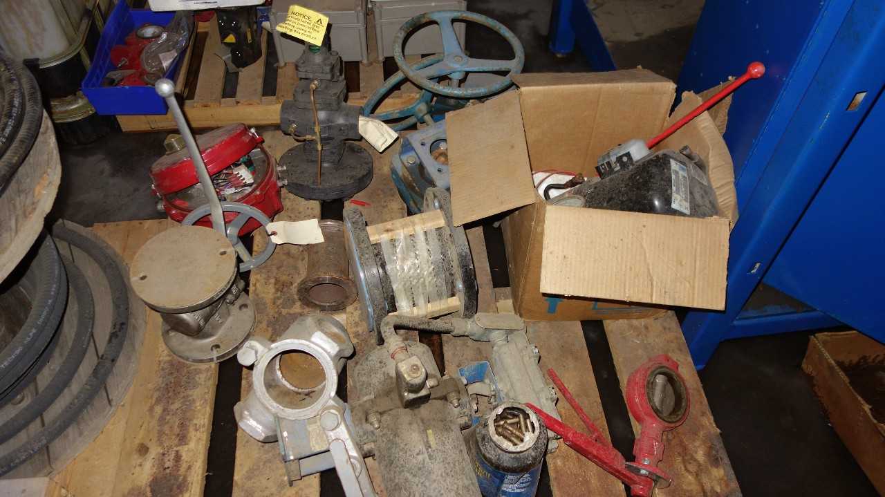 1 PALLET OF ASSORTED VALVES, VALVE REPLACEMENT PARTS, TUFLINE - VALVES