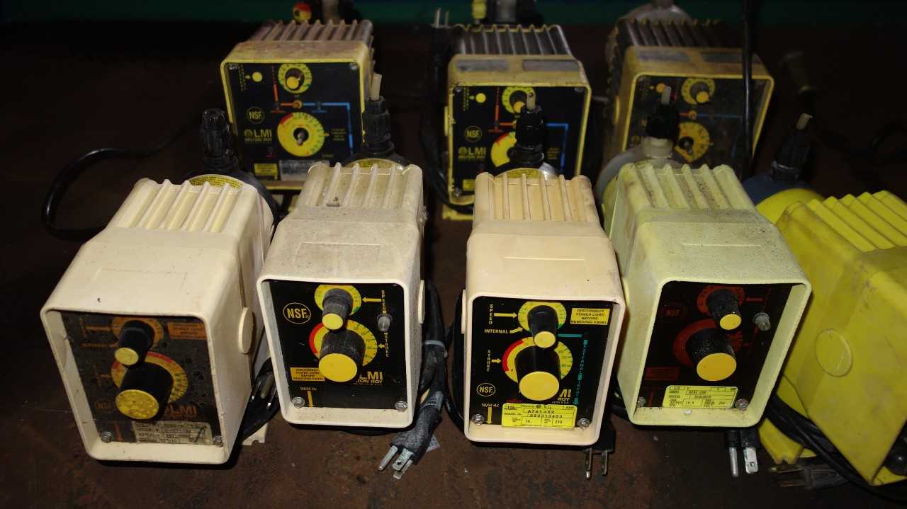 LOT OF 7 ASSORTED LMI MILTON ROY METERING PUMPS - MISCELLANEOUS