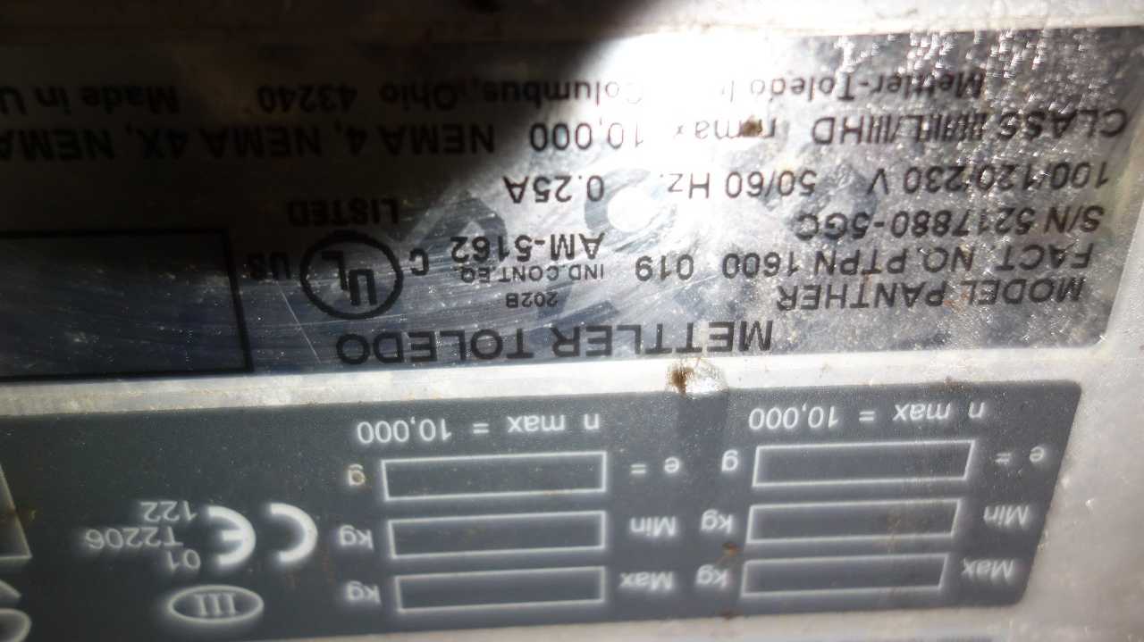 METTLER TOLEDO PTPN 16000 PANTHER DIGITAL PORTABLE FREIGHT SCALE - SCALES