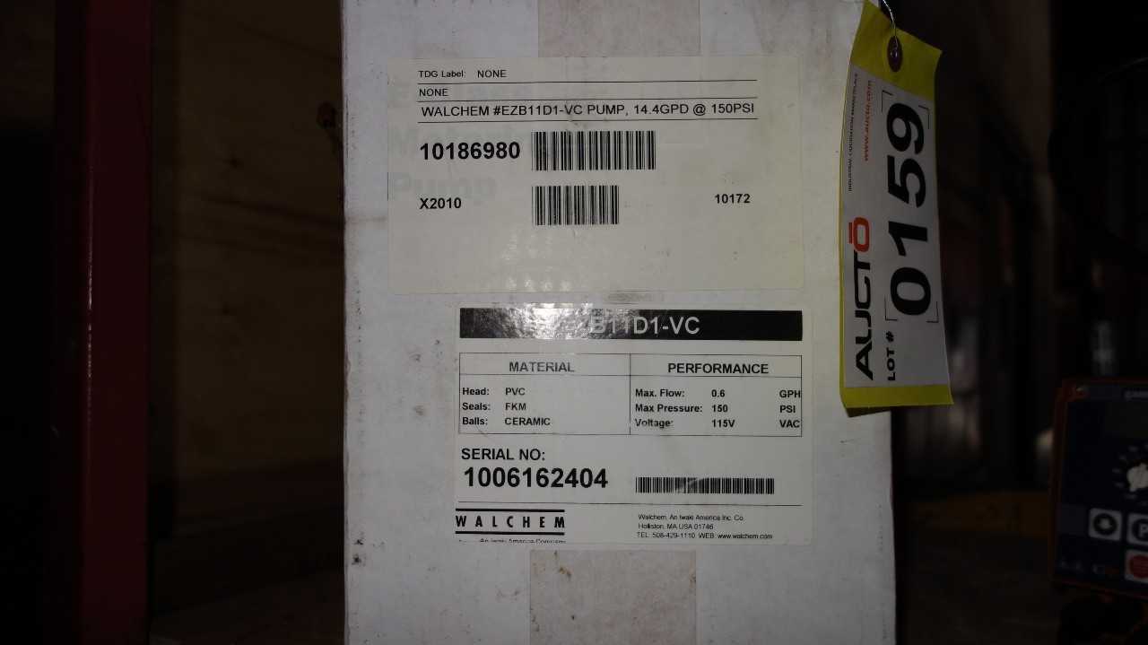 NEW WALCHEM EZB11D1-VC 0.6GPH 150PSI METERING PUMP - METERING PUMP