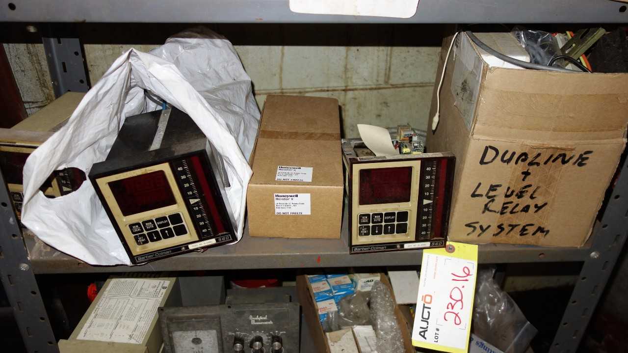 LOT OF ASSORTED ELECTRICAL CONTROLS, RELAYS, CONTROLLERS, HONEYWELL,  - ELECTRICAL COMPONENTS
