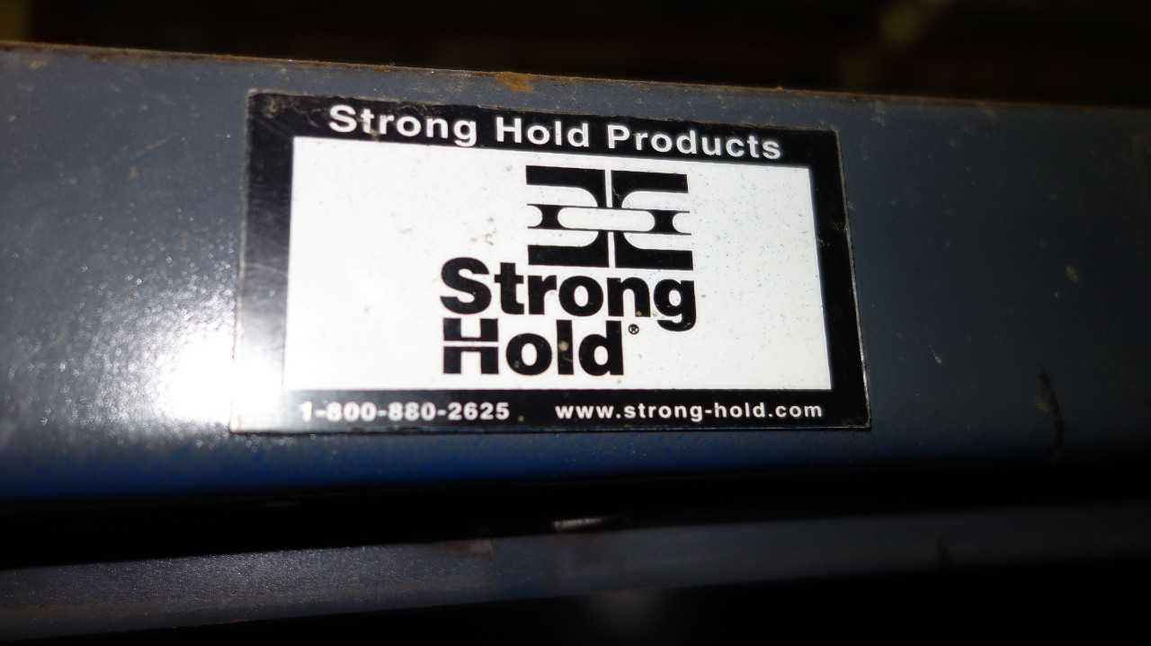 STRONG HOLD 4 SHELF GLASS 2 DOOR STEEL CABINET - TOOL STORAGE