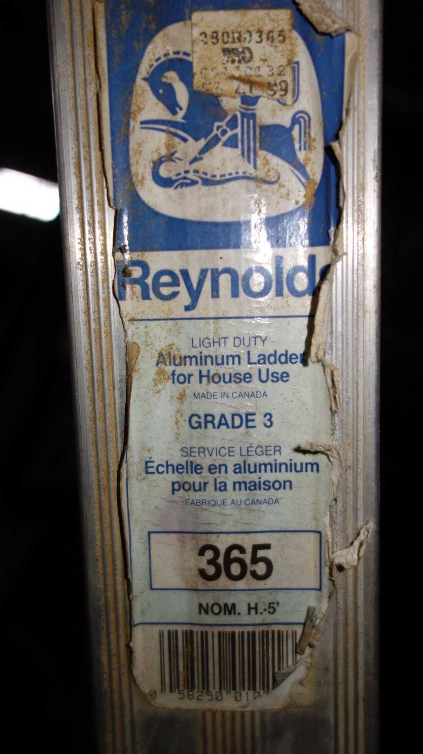 LOT OF 2 ALUMINUM LADDERS, FEATHERLITE, REYNOLD 365 - MISCELLANEOUS
