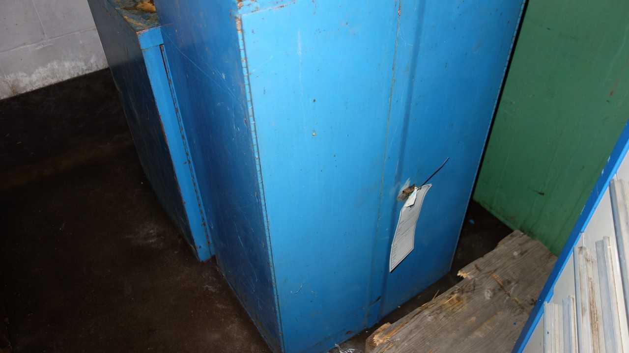 LOT OF 3 STEEL STORAGE CABINETS - TOOL STORAGE