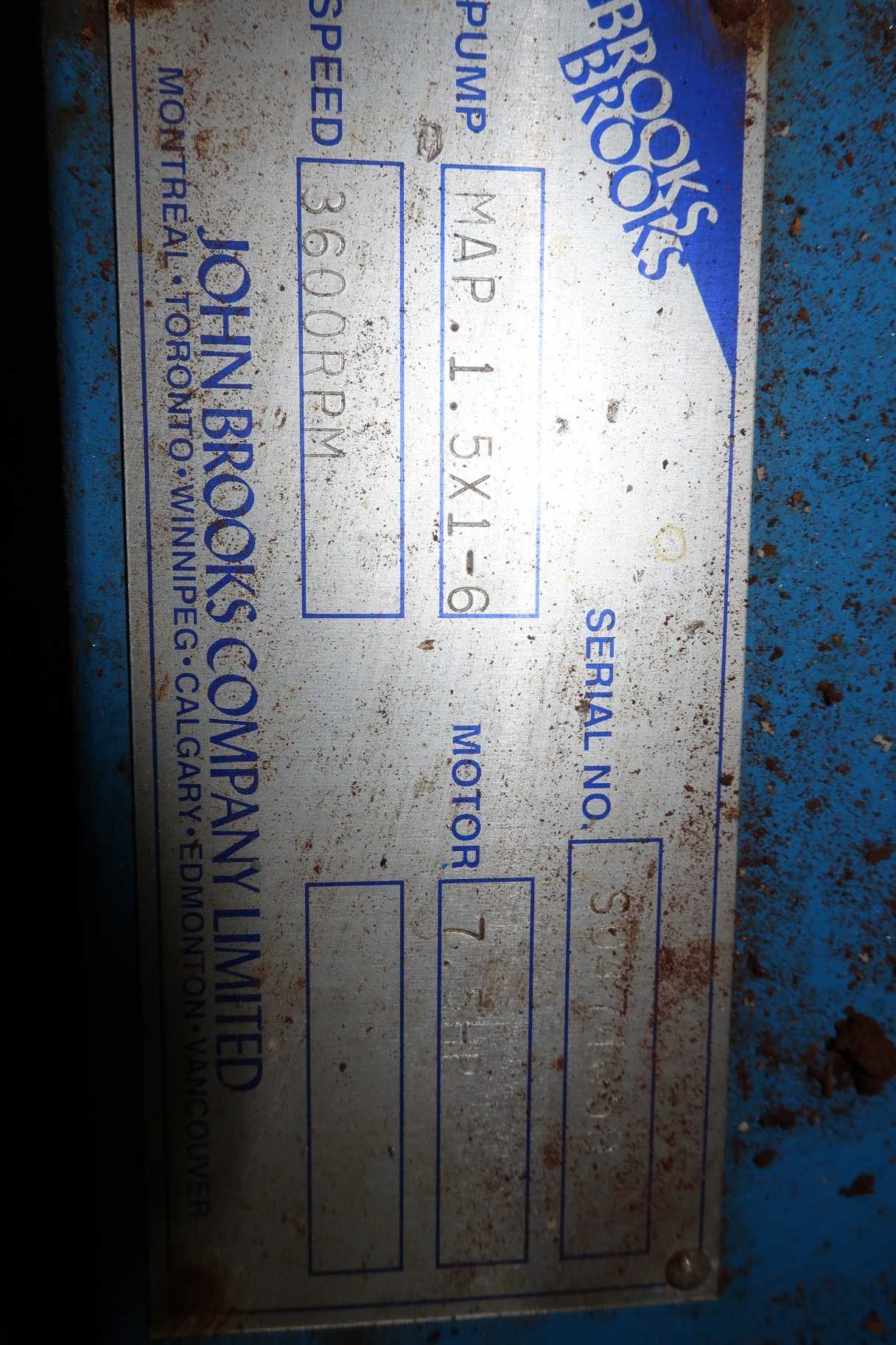 JOHN BROOKS TRUFLO MAP.1.5X1-6 1X1.50 7.5HP STAINLESS CENTRIFUGAL PUMP - CENTRIFUGAL PUMP