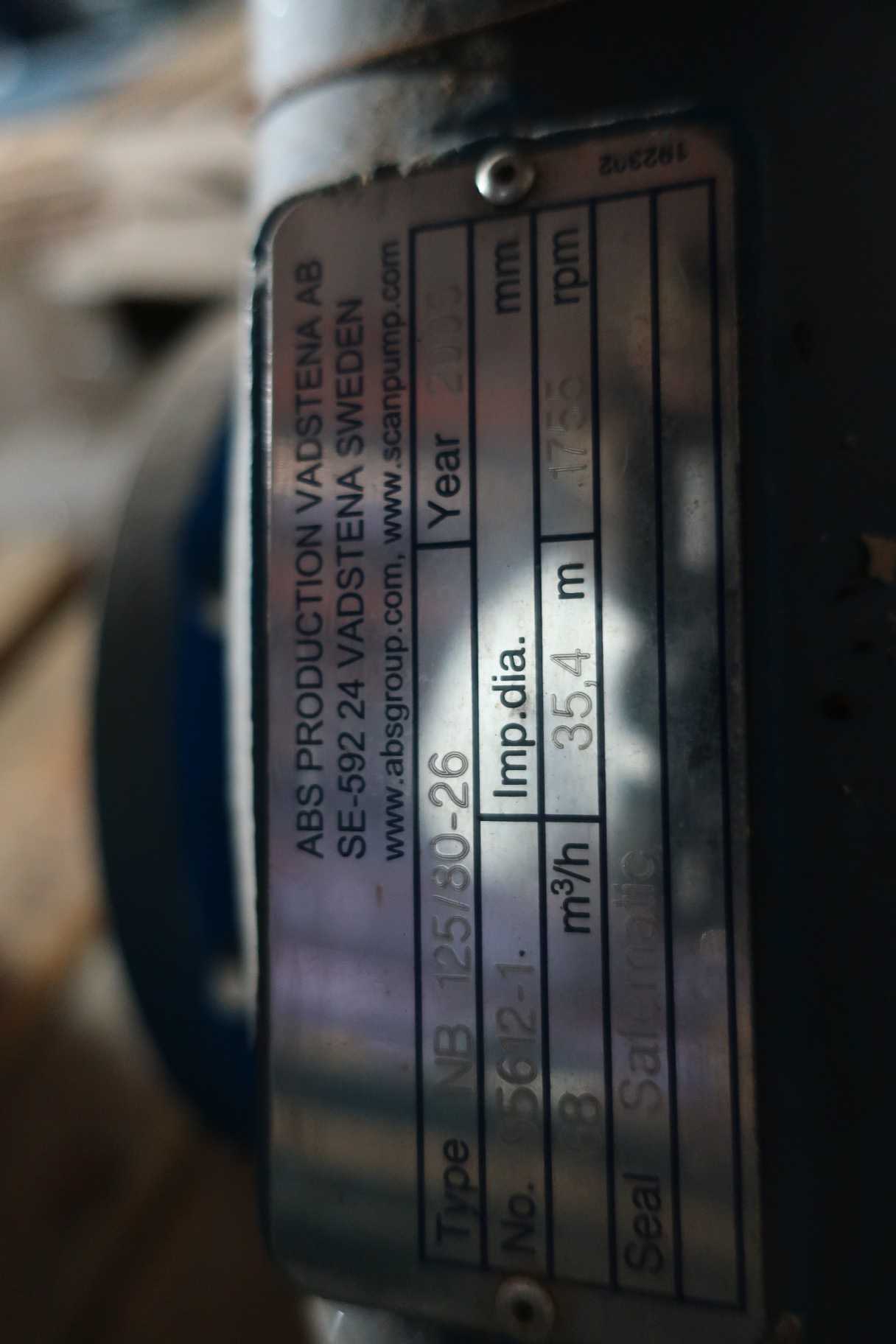 ABS PRODUCTION NB125-80-26 3X4-1/2IN STEEL CENTRIFUGAL PUMP - CENTRIFUGAL PUMP