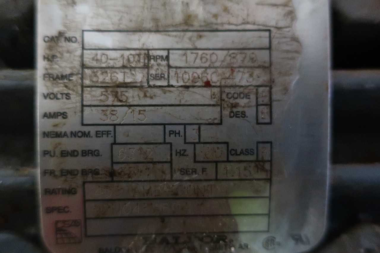 BALDOR 626T 40HP 575V-AC ELECTRIC MOTOR - ELECTRIC MOTORS