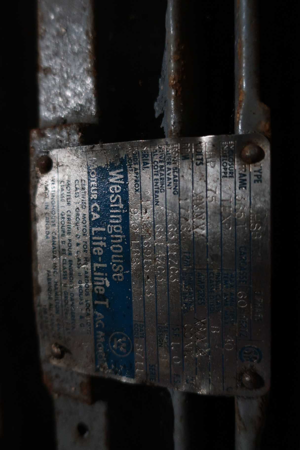 WESTINGHOUSE 365T 75HP 575V-AC ELECTRIC MOTOR - ELECTRIC MOTORS