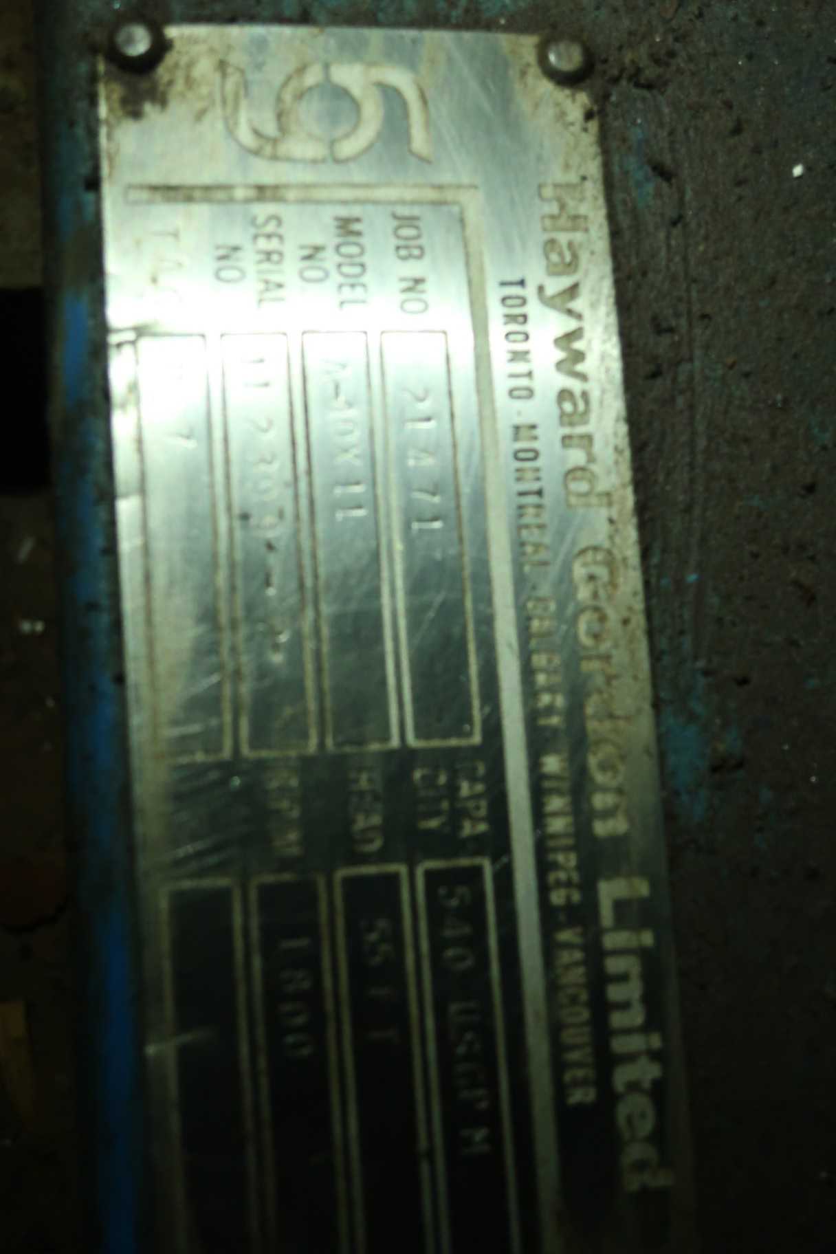 HAYWARD GORDON A-11X40 3X4IN CENTRIFUGAL PUMP - PUMPS