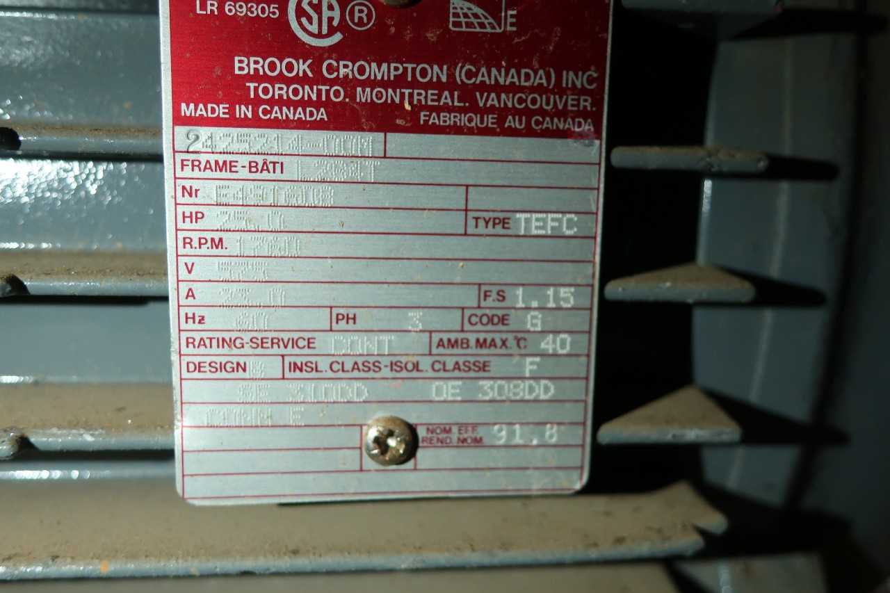 BROOK CROMPTON 284T 25HP ELECTRIC MOTOR - ELECTRIC MOTORS