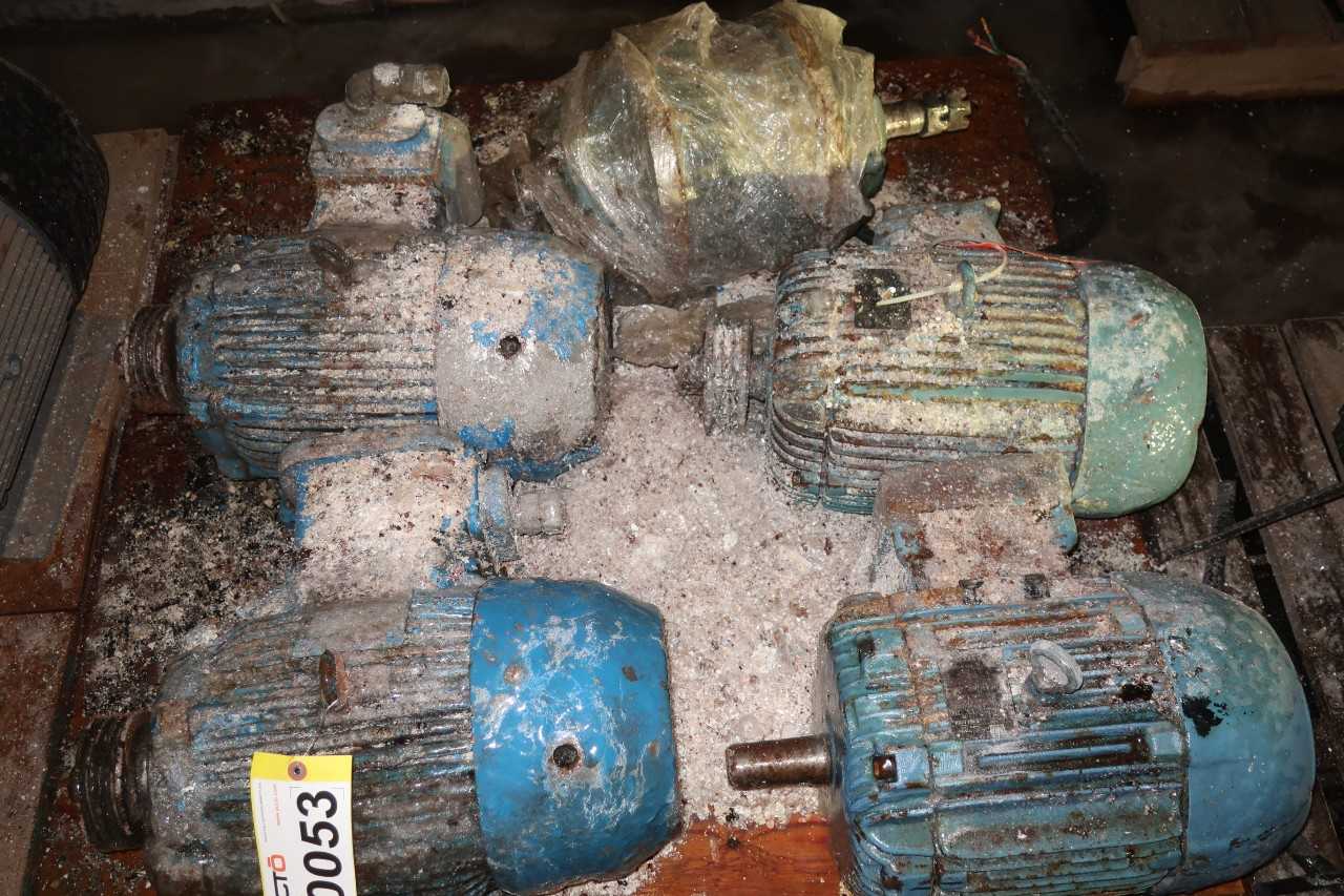 PALLET OF ASSORTED ELECTRIC MOTORS,3HP-10HP, GENERAL ELECTRIC, BROOK, WEG - ELECTRIC MOTORS