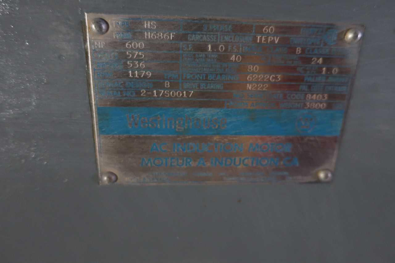 NEW WESTINGHOUSE H686F 600HP 575V-AC AC INDUCTION MOTOR - ELECTRIC MOTORS