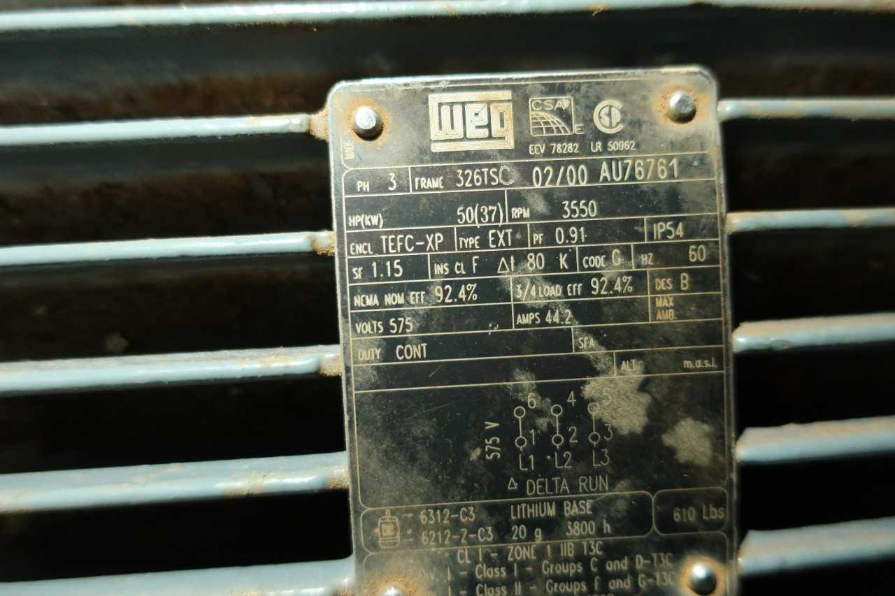 WEG 326TS 50HP 575V-AC MOTOR - ELECTRIC MOTORS