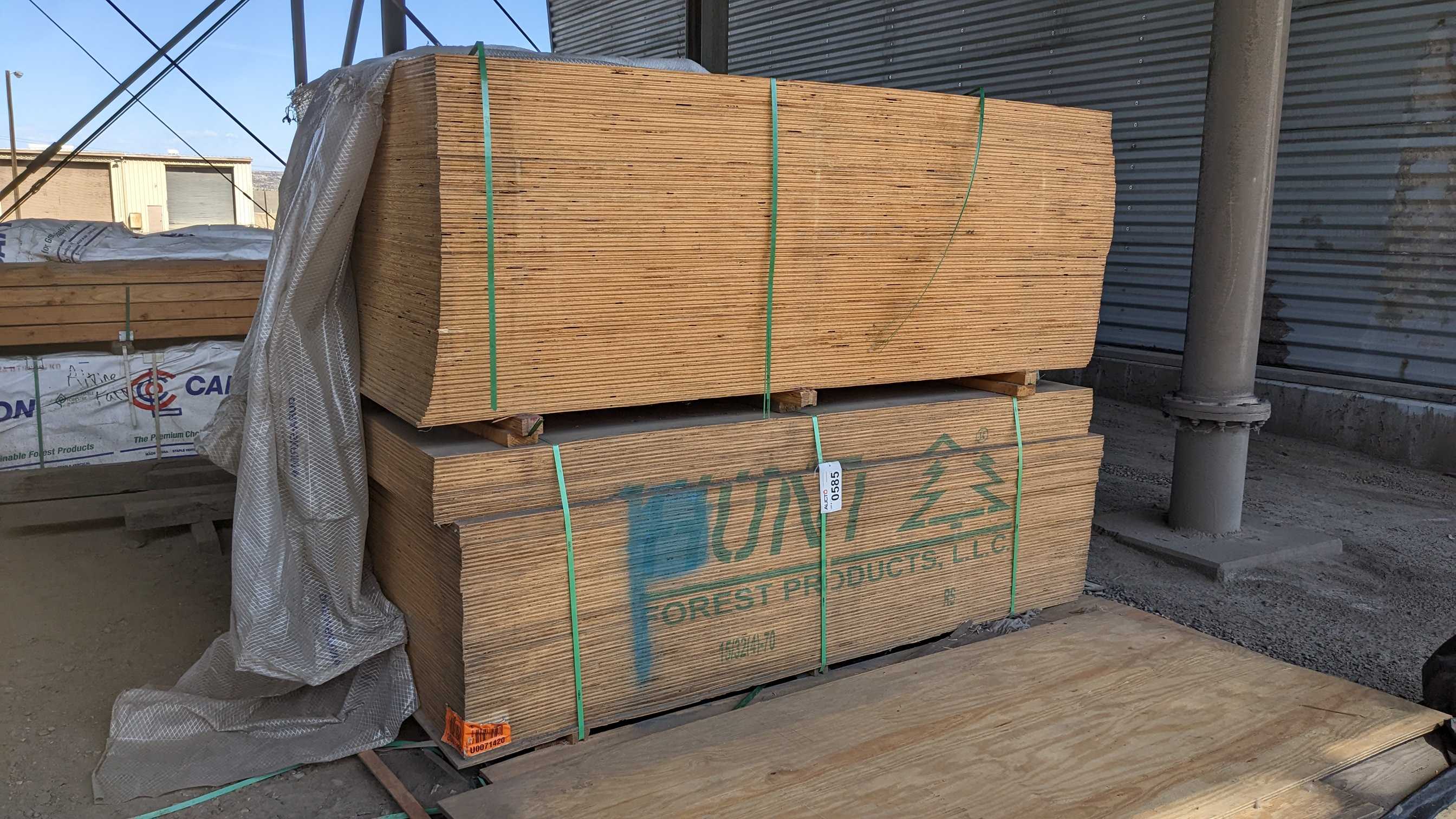 LOT OF PLYWOOD - TRAILER MOUNTED EQUIPMENT