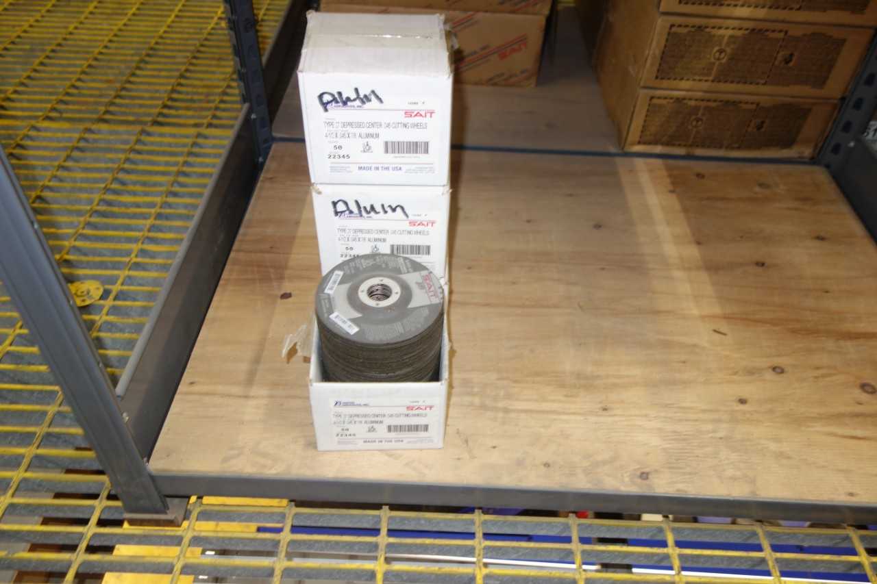 Contents of racking - assorted grinding discs - PALLET RACKING