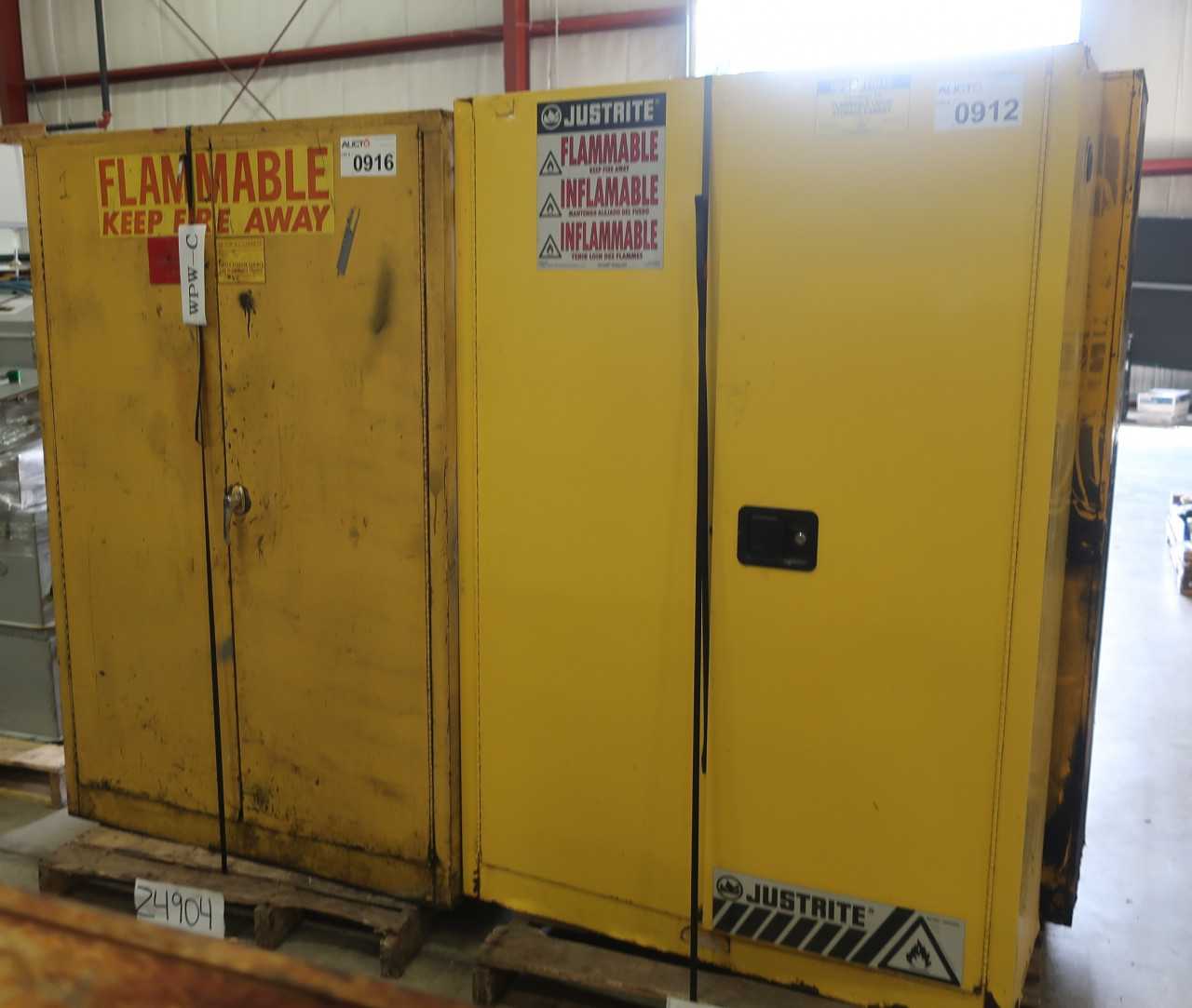 2 PALLETS OF ASSORTED CHEMICAL SAFETY CABINETS - SAFETY EQUIPMENT
