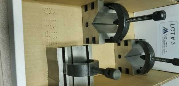 Fowler & Starrett V-blocks w/ Hold Down Clamps - PROCESS EQUIPMENT