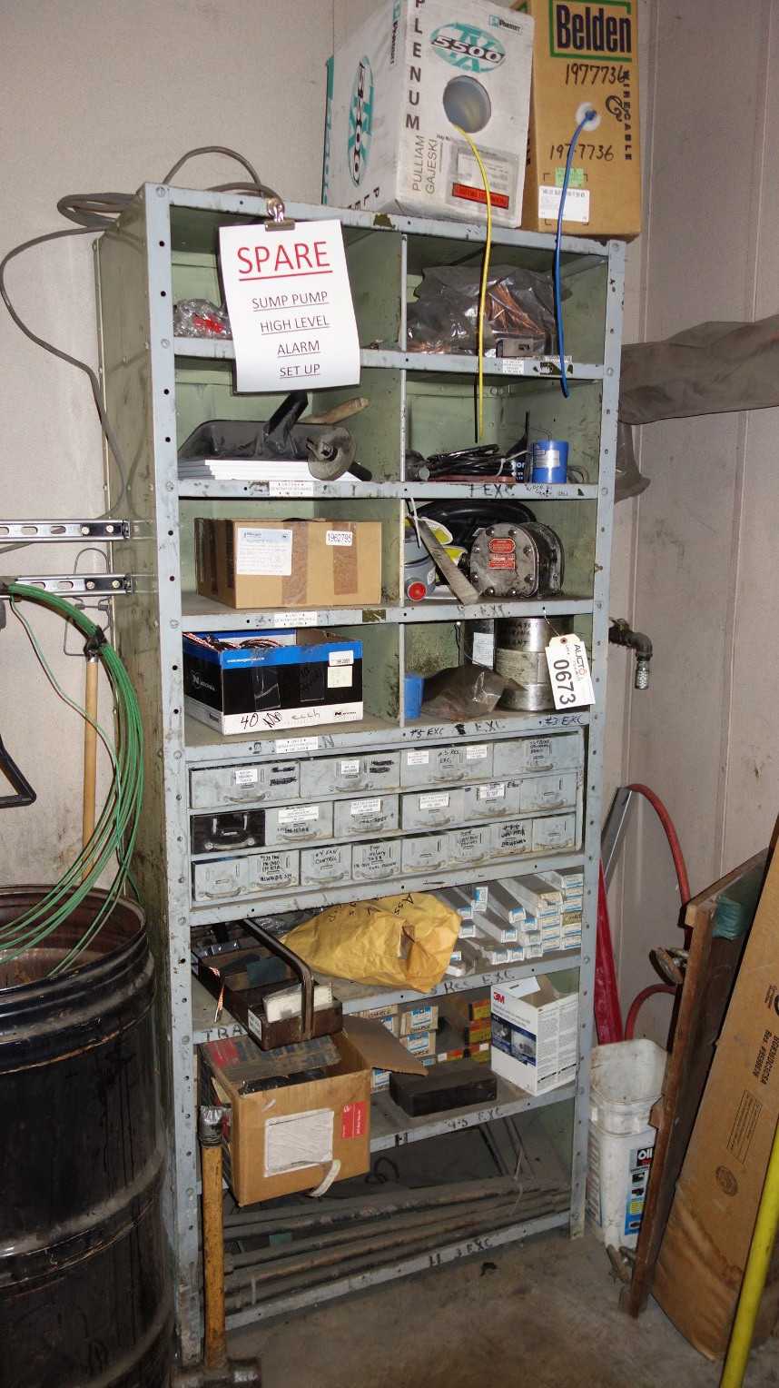 CONTENTS OF SHELF COLUMN, ASSORTED ELECTRICAL - ELECTRICAL COMPONENTS