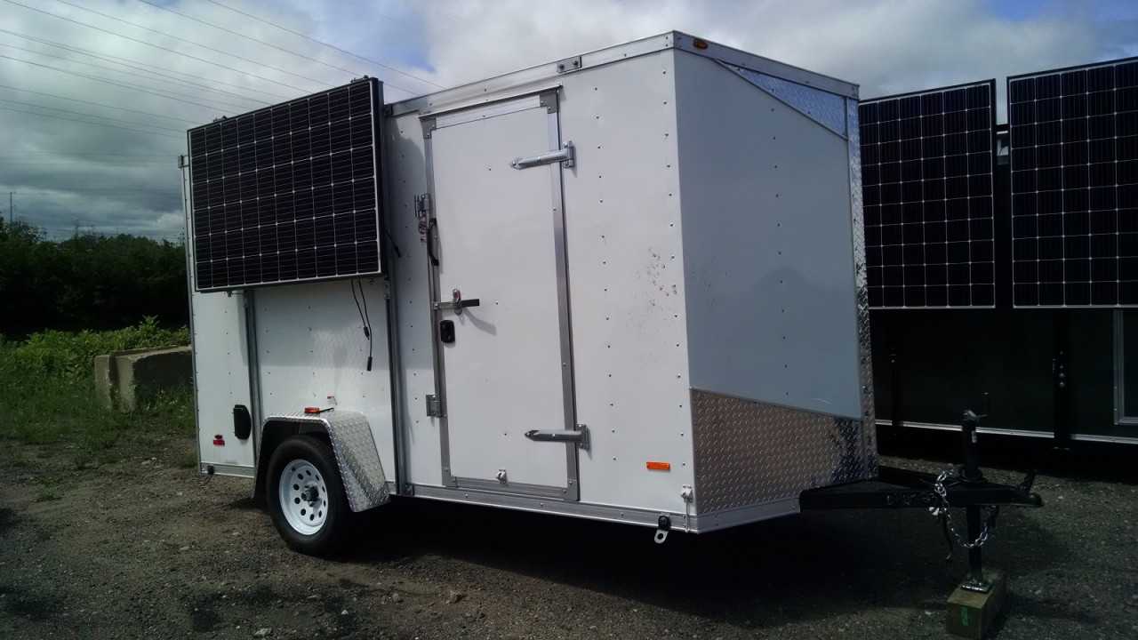 2019 MTI 6X12 Enclosed Trailer w/ Solar Panels - TRAILERS