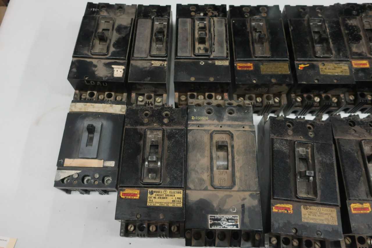 LOT OF 20 ASSORTED WESTINGHOUSE CIRCUIT BREAKERS - CIRCUIT BREAKERS