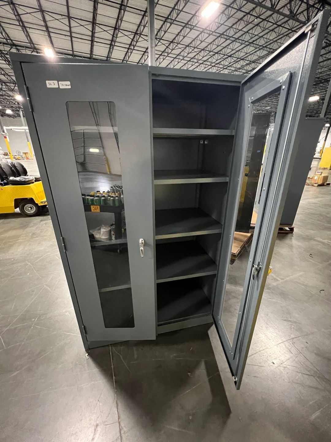 BULK LOT OF STORAGE CABINETS QTY 7 - TOOL STORAGE