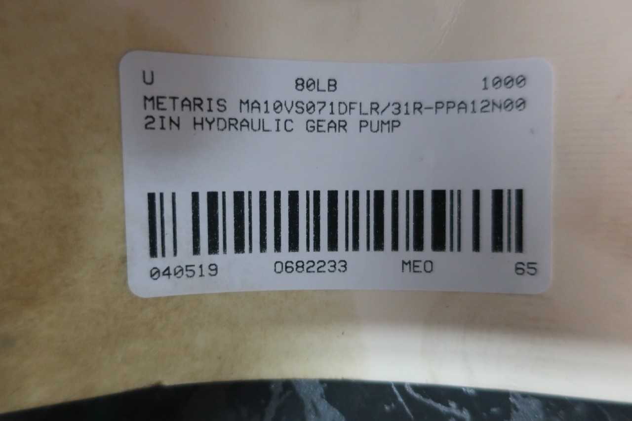 METARIS MA10VS071DFLR/31R-PPA12N00 2IN HYDRAULIC PISTON PUMP - PUMPS