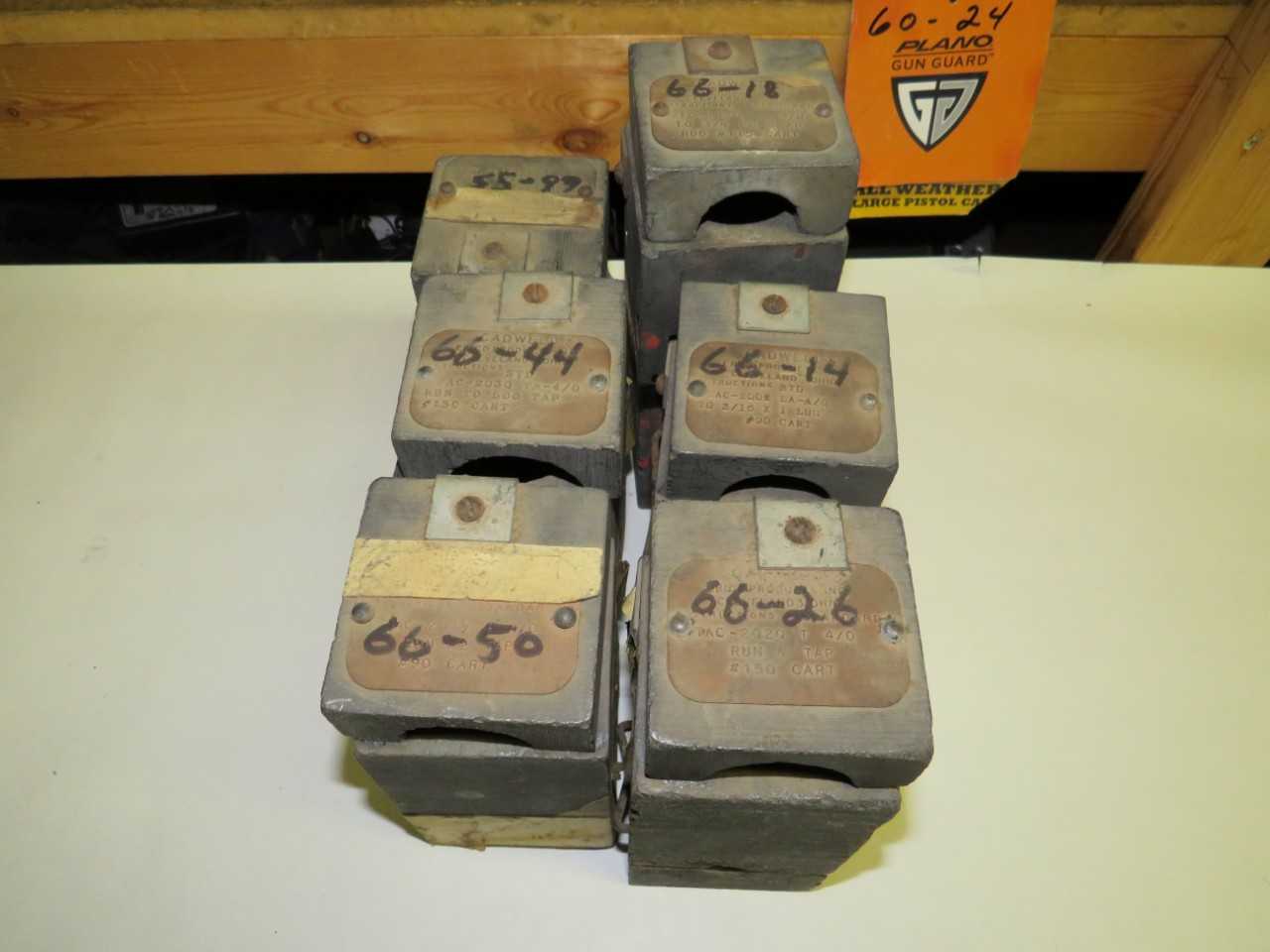 LOT OF 6 ASSORTED CADWELD 4/0 MOLDS - HAND TOOLS