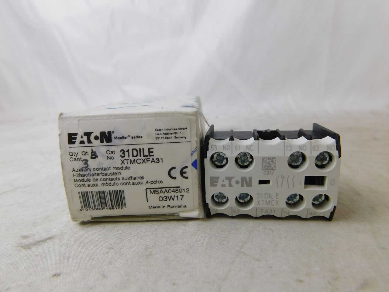 Quantity of 3x XTMCXFA31 Contacts - VALVES