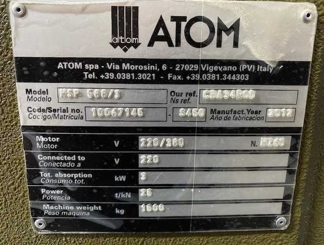2012 Atom HSP588 Die Cutting Press - PRESSES