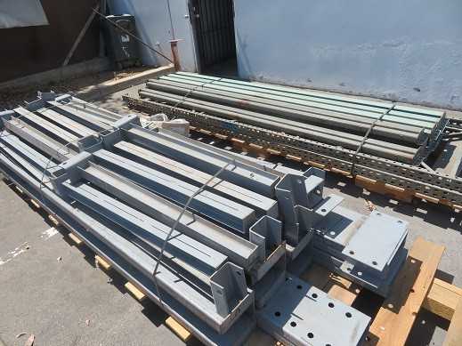 Pallet rack, LOT, all grey colored sections only - MISCELLANEOUS