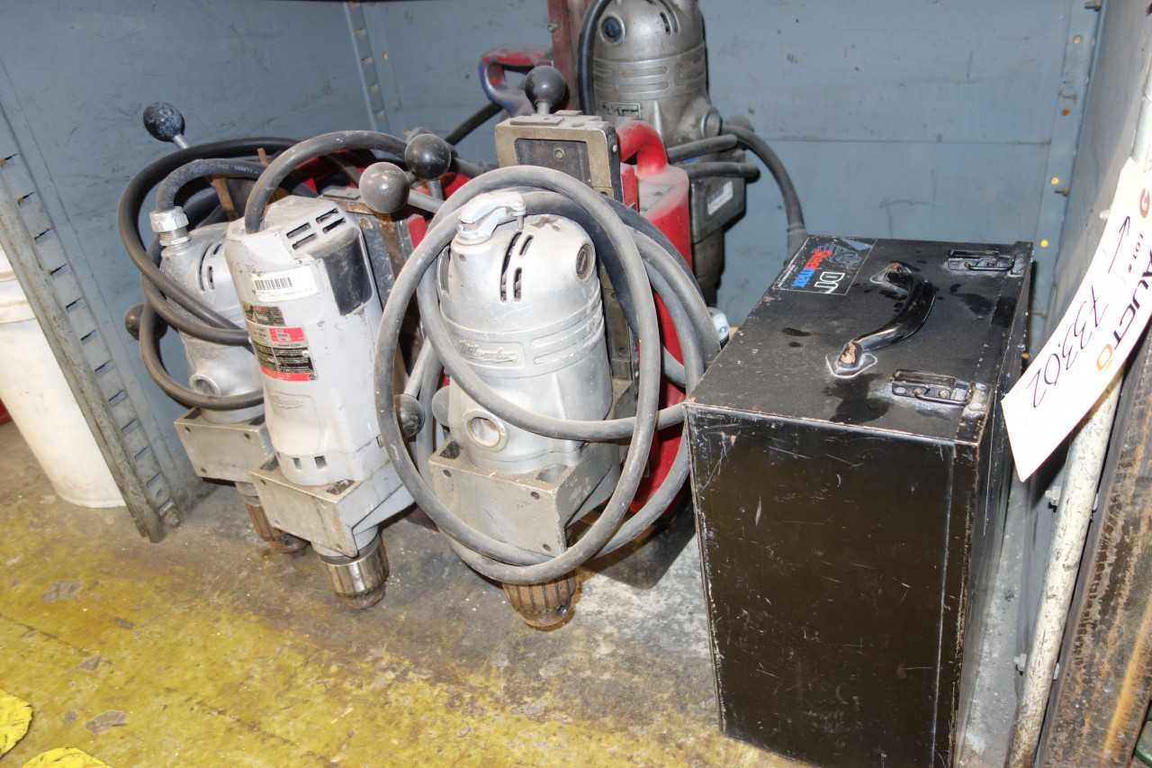 Lot of Assorted Milwaukee 4262-1 Electric  Drill and SteelMax D1 Magnetic Drill - ELECTRIC POWER TOOLS