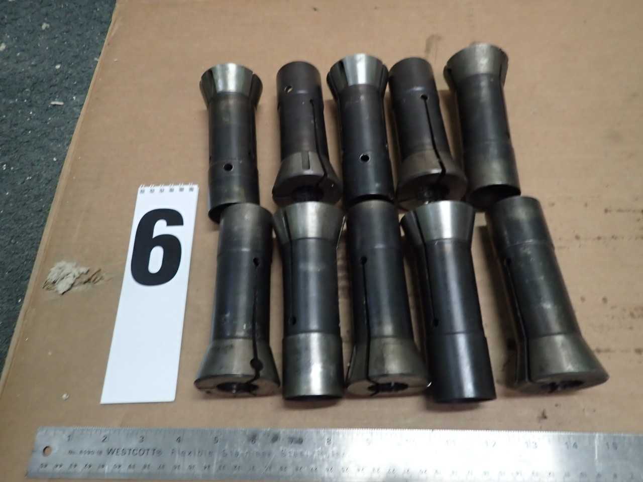 10 Pc Balas 15/16" Round Collets for 1" ScrewMachine New Britain ConeConomatic - MACHINING EQUIPMENT