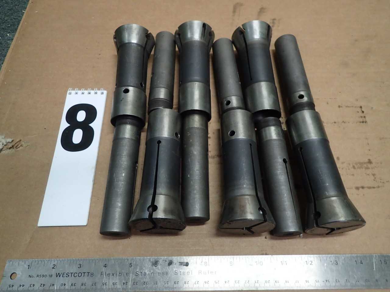 6 sets Hardinge 5/16" Collet and Pusher FeedFingers 60-1" NewBritain ScrewMach - MACHINING EQUIPMENT