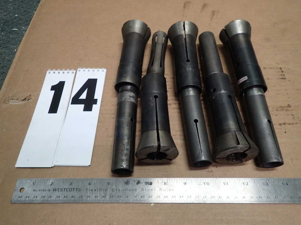 5 sets Balas 15/16" Collet and Pusher Feed Fingers 60-1" New Britain ScrewMach - MACHINING EQUIPMENT