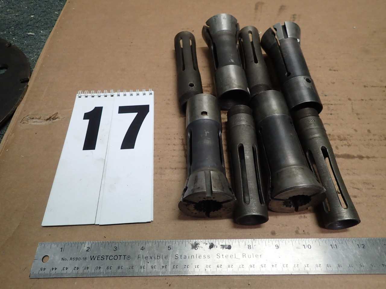 4 set 29/32" Round Cone Conomatic ScrewMach Collet & Feed Fingers 1" New Br - MACHINING ACCESSORIES & TOOLING