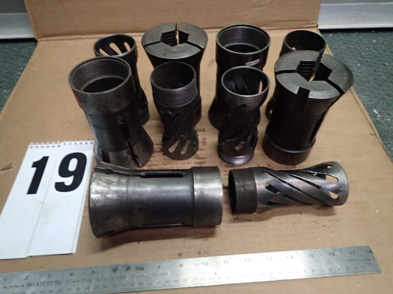 5 set 1-3/8" Hex Collet & Pusher Feed Finger for Cone Conomatic 2" Screw Mach - MACHINING ACCESSORIES & TOOLING
