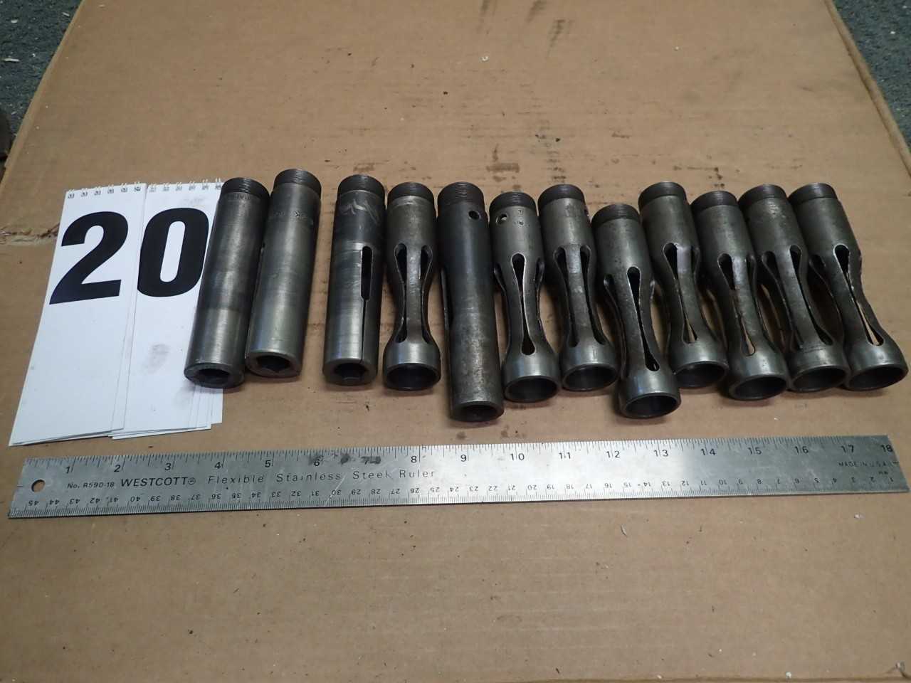 12 Pcs 11/16" & 5/8 Hex Feed Finger Pusher Collets 1" NewBritain ConeConomatic - MACHINING ACCESSORIES & TOOLING
