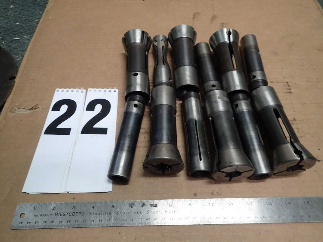 6 set AC 3/4" Hex Collet & Feed Finger Pusher 1" NewBritain Conomatic ScrewMac - MACHINING ACCESSORIES & TOOLING