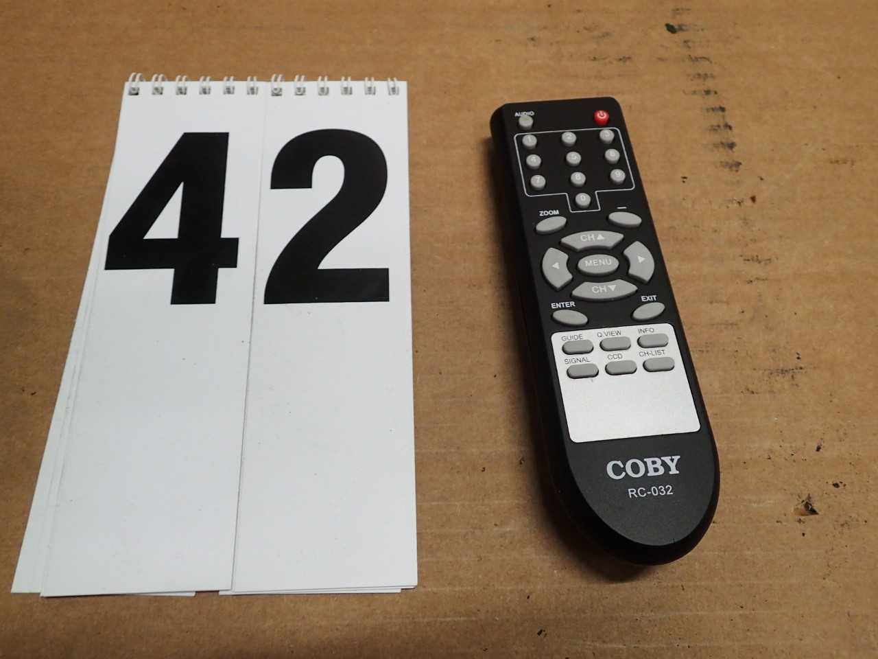 COBY RC-032 Digital Converter Box Remote for DTV100 DTV101 DTV102 DTV103 Used - MACHINING ACCESSORIES & TOOLING