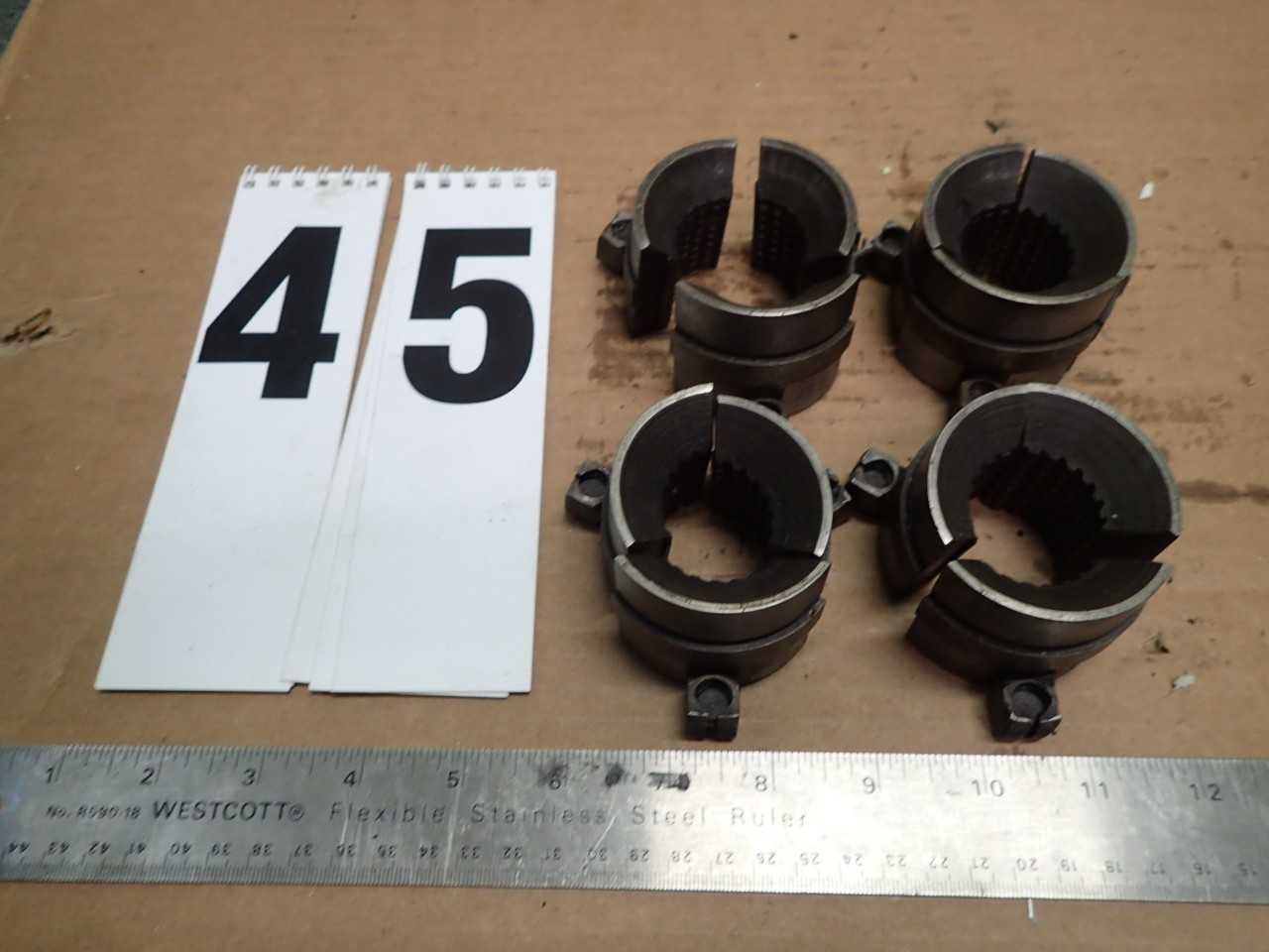 4 Sets of Balas 'Martin M10' Collet Pads 1-1/4" Round Serrated Used Good Cond - MACHINING ACCESSORIES & TOOLING