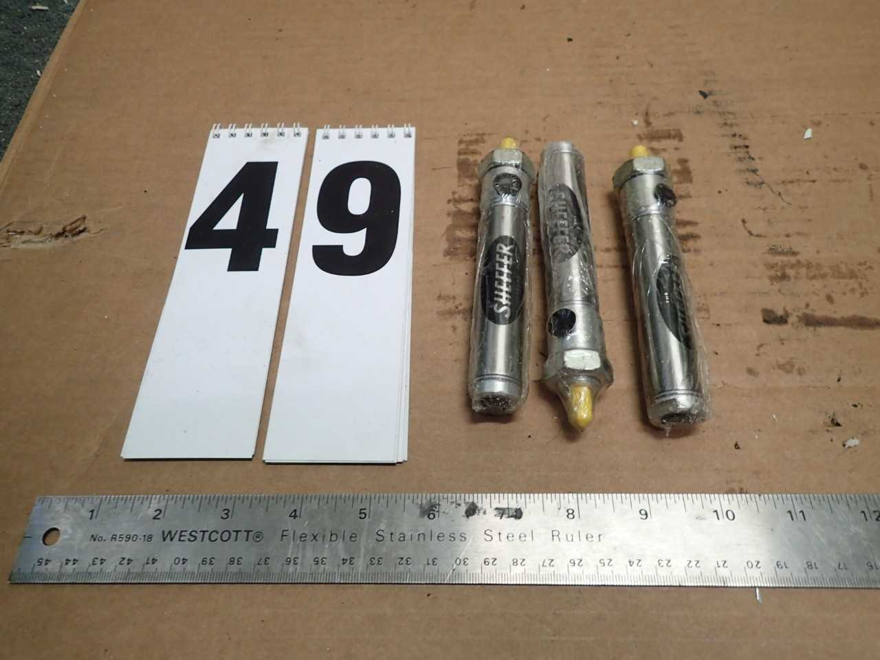 3 pc Sheffer StainlessSteel DoubleActing Pneumatic Air Cylinder 3/4" Bore 2" S - PNEUMATIC CYLINDERS & ACTUATORS