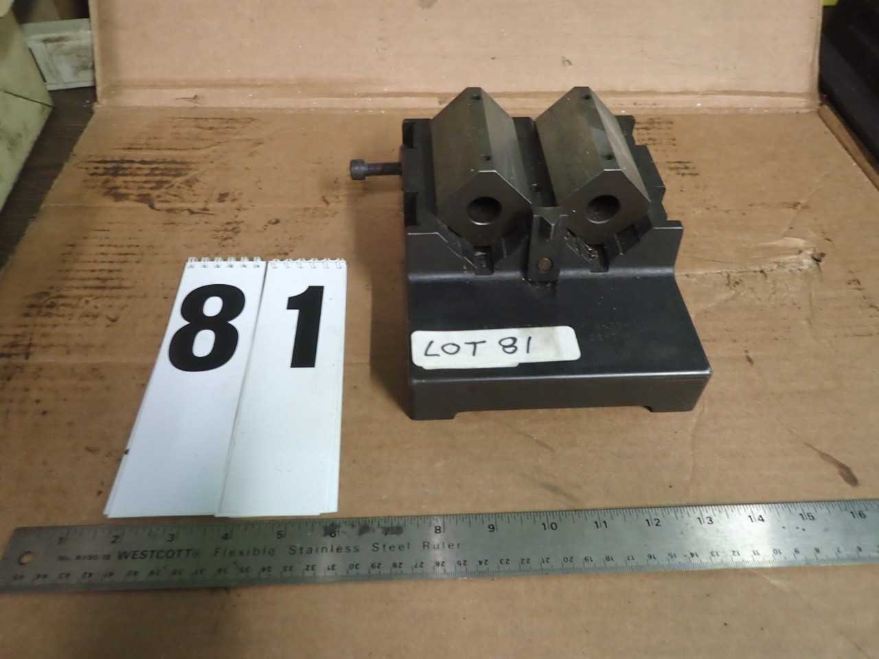 50 M/M Taper Tool Adjustable V-Block Fixture  Used in Good Condition - MACHINING ACCESSORIES & TOOLING