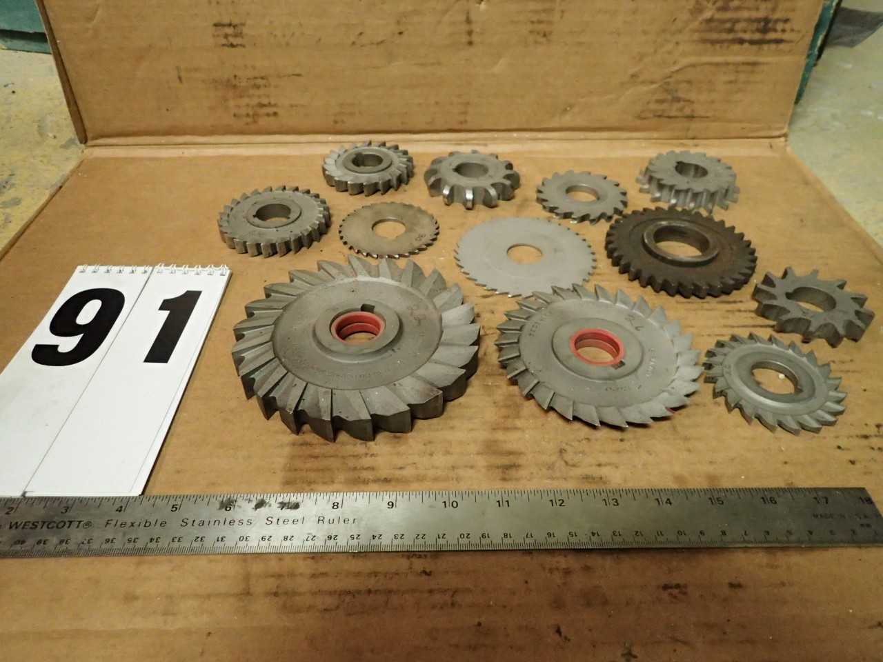 12 Pcs Horizontal Mill Milling Cutters - MACHINING ACCESSORIES & TOOLING