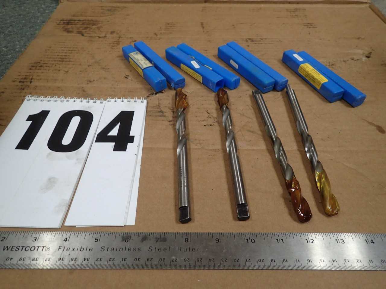 4 pc New Hannibal Tool Carbide TippedTaper Length Drill Bit 29/64" Straight Sha - MACHINING ACCESSORIES & TOOLING