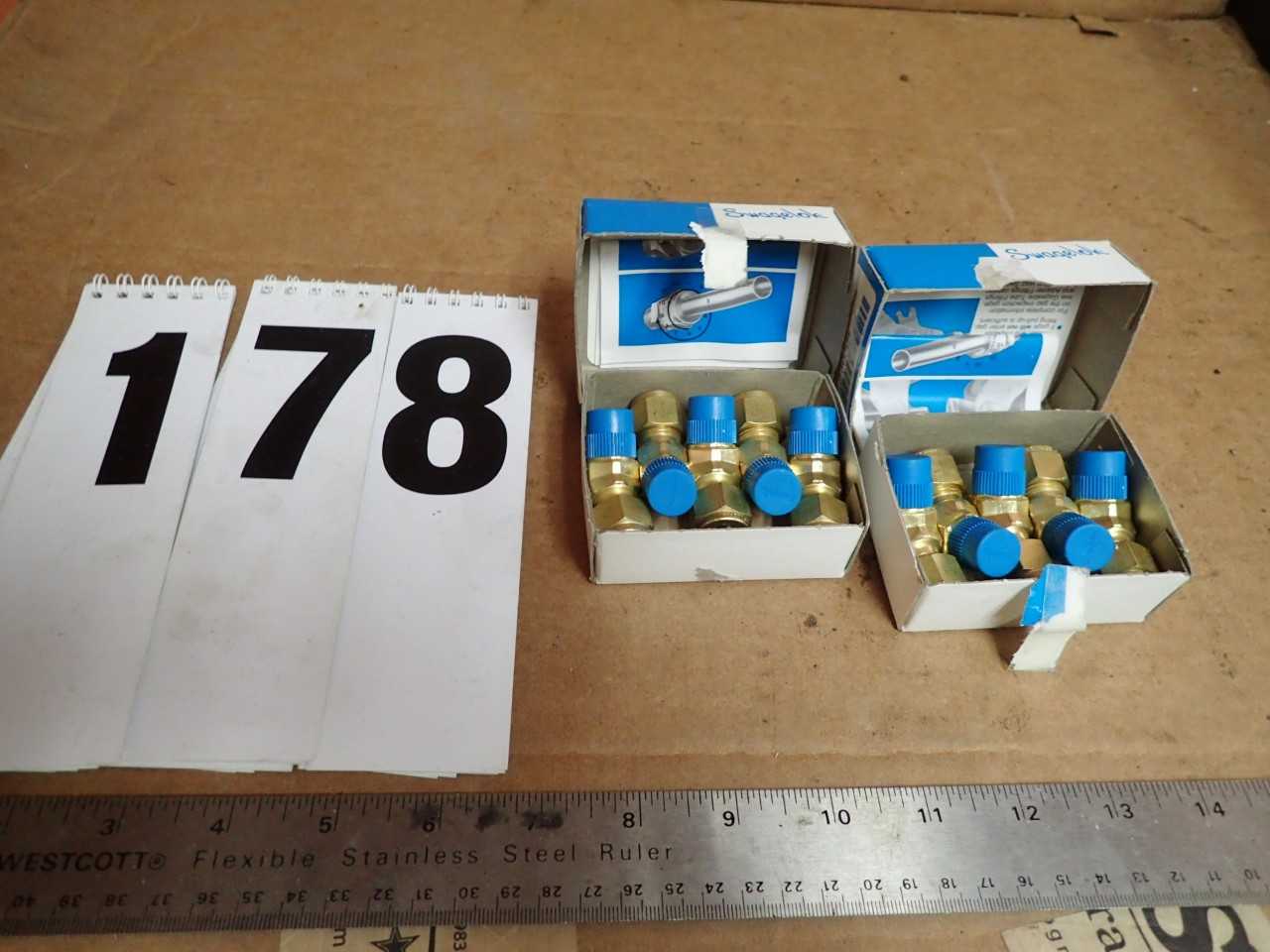 10 Pcs Swagelock 3/8" Brass 45 Elbows, NOS - PROCESS EQUIPMENT