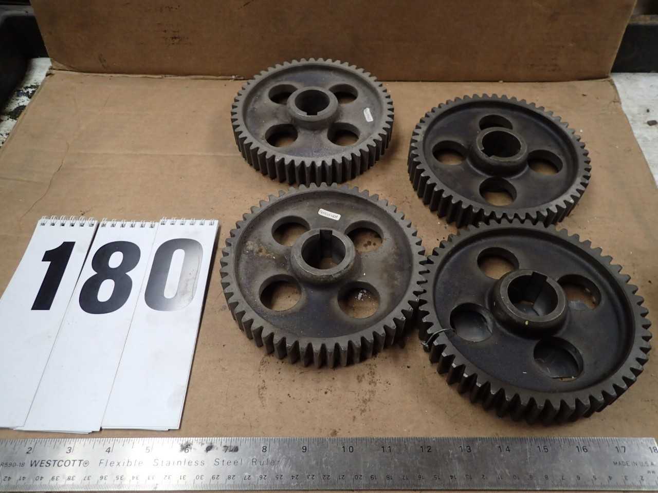 4 pcs 51T Spur Gear 6-5/16" OD  8-DP 28mm Face 38mm Hub Depth 34mm Bore 14.5 - POWER TRANSMISSION