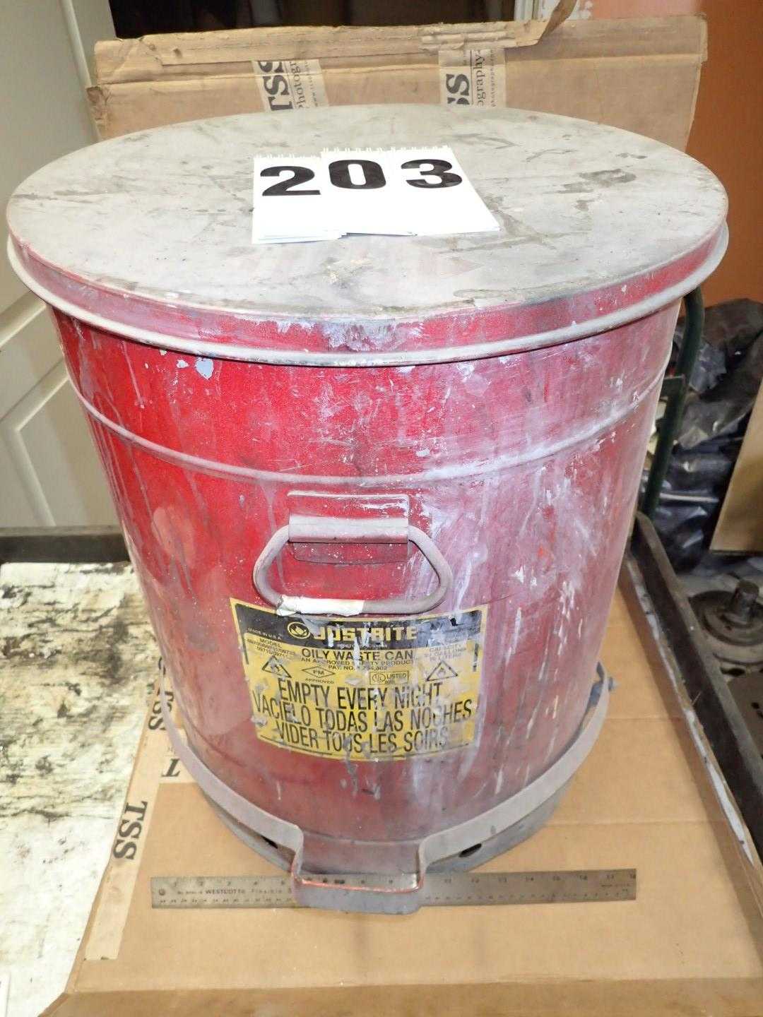 Justrite 21-Gallon Oily Rag Can - SAFETY EQUIPMENT